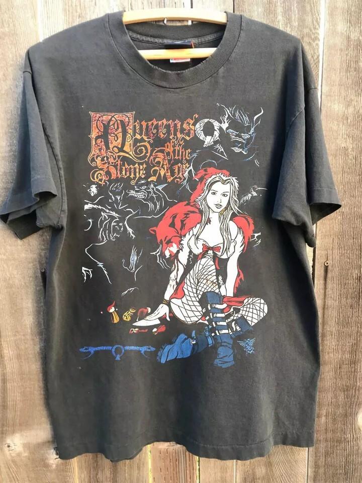 Футболка унисекс Queens Of The Stone Age, цвет угля, хлопок, полный размер S-5XL FH920