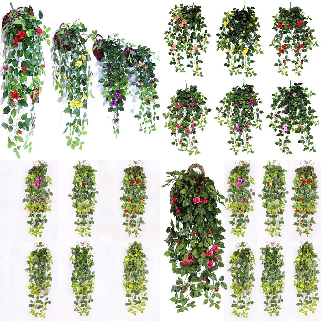 Красивая Реалистичная 90 см Искусственная Шелковая Роза Лиана для Идеального Домашнего Декора и Подвесного Декора