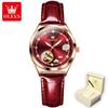 OLEVS Brand Watch Diamond Hollow Mechanical Table Waterproof Night Ladies Watch Female Watch