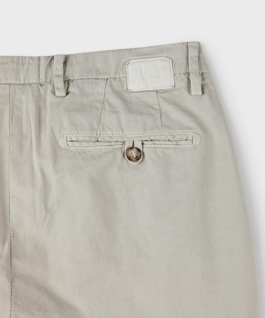 PANICALE Light Grey Slim Fit Cotton Twill Pants