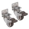 2pcs Caster Wheels Low Noise 360 Degrees  Rotating TPE Rubber Dustproof Casters with Brake for Furniture