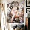 Jujutsu Kaisen Wall Tapestry Aesthetic Wall Hanging Printed Fabric Blanket Decorative Tapestries for Bedroom Living Room Home Decor