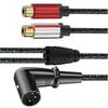 Аудио кабель-разветвитель 2RCA Male на 3Pin Female (небалансный) 3Pin на двойной 2RCA Male Patch Cord Микрофонный кабель
