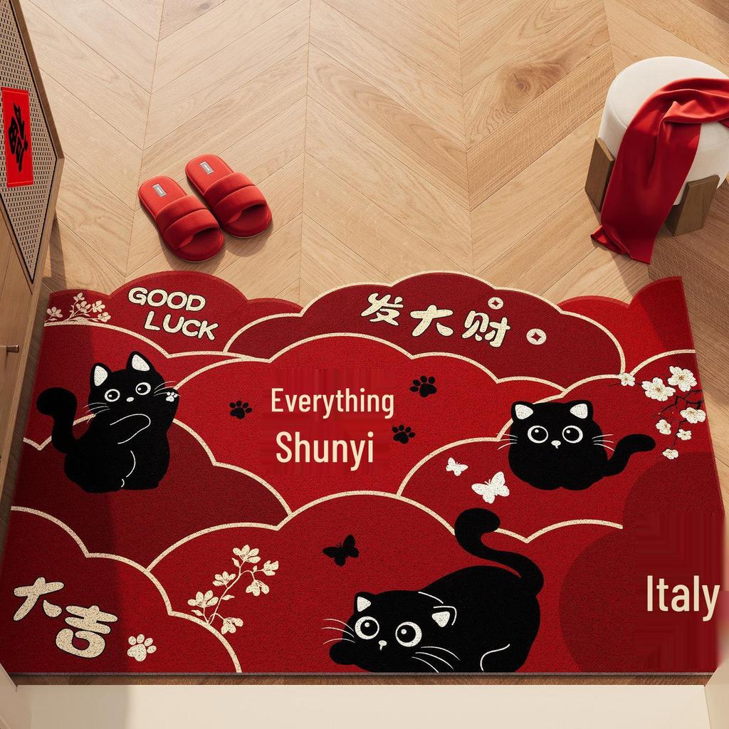 Мультяшный придверный коврик: Скребок для песка, износостойкий, противоскользящий, легко моющийся