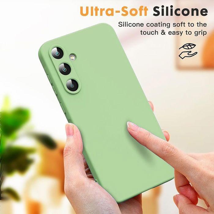 Case for Samsung Galaxy S25, Soft Flexible Silicone Green - BOOLING®