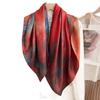 Wasteland wind gradual change color velvet 91 square scarf women's two-color different-faced scarf foreign style fashion silk scarf scarf scarf shawl