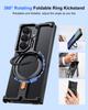 Металлический чехол Oatsbasf Cool для Samsung Galaxy Z TriFold, безрамочный тонкий чехол с магнитной рамкой и поворотной на 360° подставкой