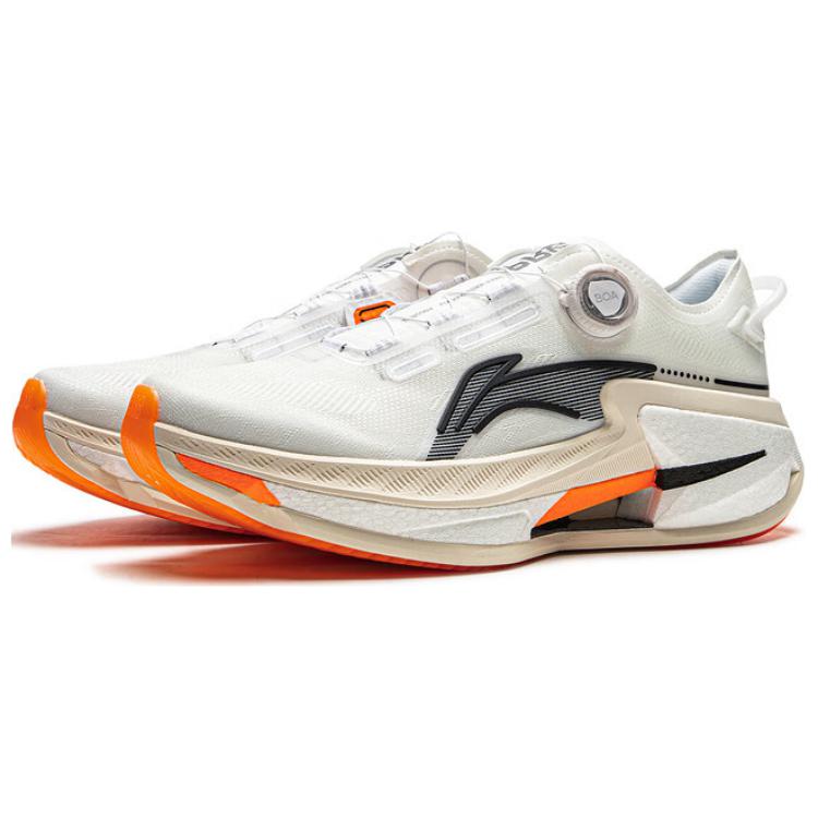 Li Ning Амортизирующие Нескользящие Износостойкие Низкие Беговые Кроссовки Мужские Белый Черный Оранжевый ARZU005-3
