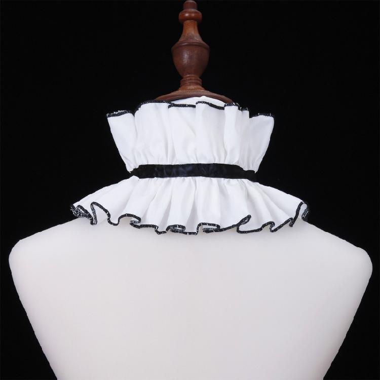 Универсальный воротник с оборками, идеально подходящий для косплея, сценических выступлений и костюмированных вечеринок, реквизит для фотосессий на Хэллоуин