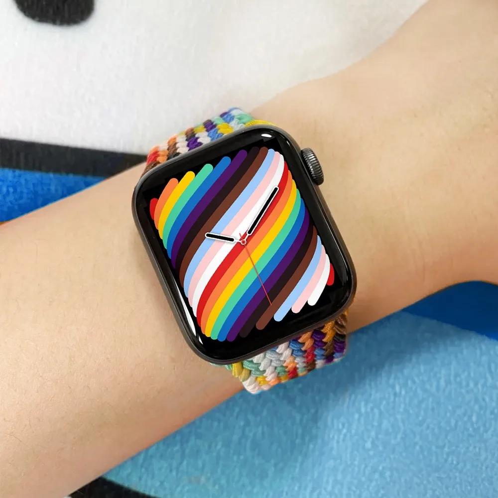 Нейлоновый браслет для Apple Watch ремешок 10 9 8 7 46мм 42мм 45мм 41мм Ultra 2 49мм Ремешок для iWatch Серии 6 5 4 3 SE 44мм 40мм Ремешок