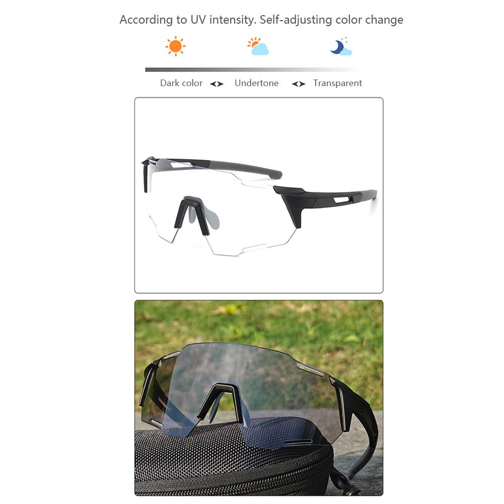 Модные фотохромные очки для езды на велосипеде, солнцезащитные очки для езды на велосипеде, ветрозащитные спортивные солнцезащитные очки для мужчин и женщин, велосипедные очки для активного отдыха UV400 #469859