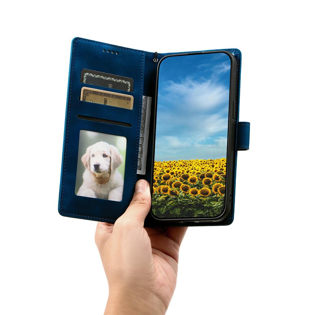 For Xiaomi Redmi 15 5G (EU) (171mm)/4G (EU) (171mm) Case Imprinted Totem Skin Feel Wallet Leather Phone Cover with Hand Strap