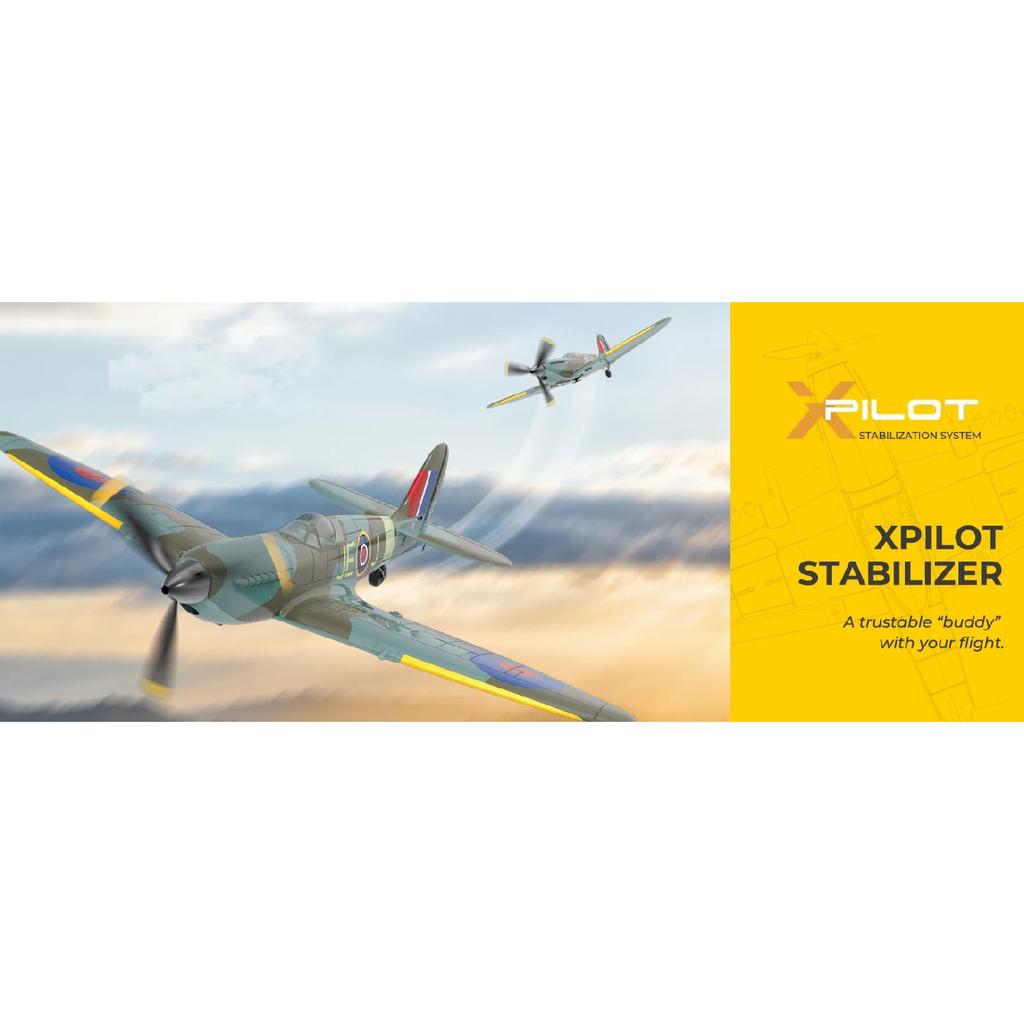 VOLANTEXRC Spitfire RC Plane - 4CH with Gyro, 3 Modes, 2 Batteries, 656ft Range, Ready to Fly for Beginners & Adults