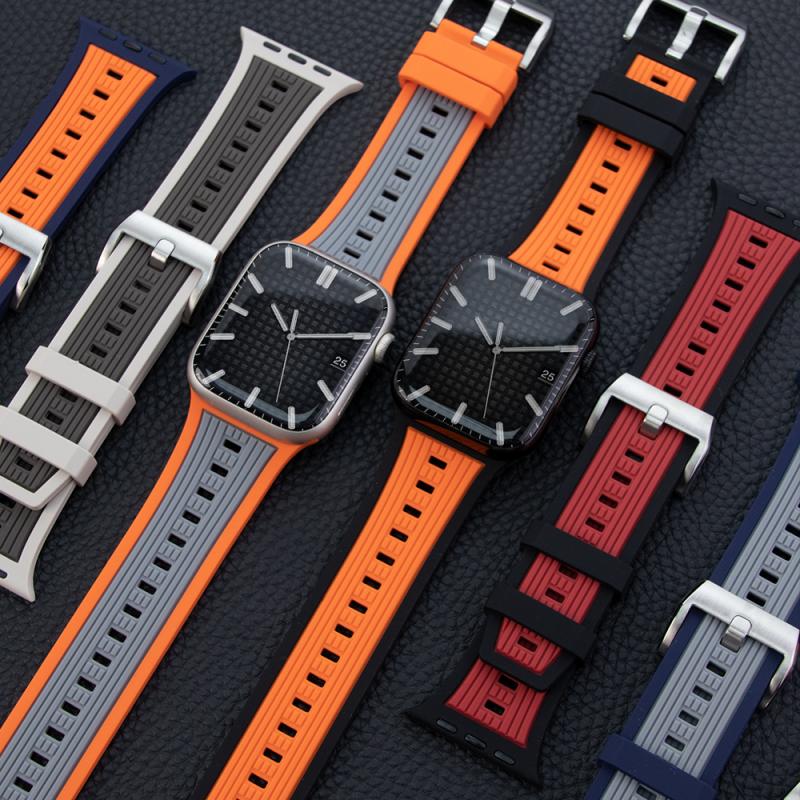 Soft Silicone Strap For Apple Watch Series 11 46mm Band 42mm 44mm 45mm 41mm 40mm 38mm Ultra 2/3 49mm Sport Bracelet iWatch Serise 10 9 8 7 6 5 4 3 SE