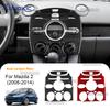 Для Mazda 2 DE 2008 2009 2010 2011 2012 2013 2014 Настоящая наклейка из мягкого углеродного волокна Рамка отделки центральной консоли автомобиля LHD RHD
