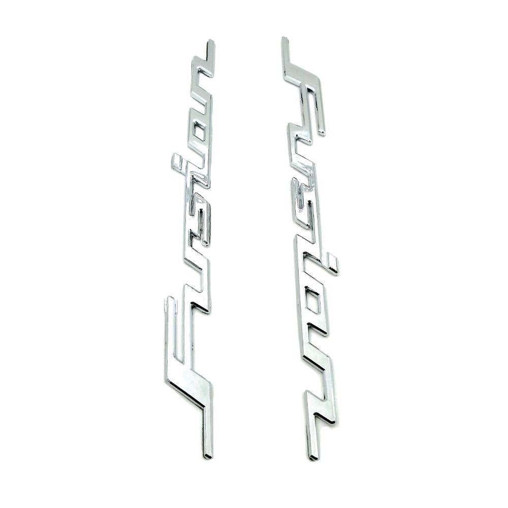 FIQ1 Motorcycle New Fuel Tank Gas Stickers ABS Plastic Chrome Decal 3D Emblem Badge Decals For Honda FUSION 250 Fusion250 TypeX 2003