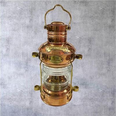 Морской медный фонарь с латунной отделкой Морская корабельная масляная лампа для прибрежного домашнего декора