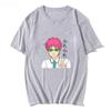 Anime The Disastrous Life of Saiki K Printed Short Sleeve T-Shirt Saiki Kusuo Harajuku Hip Hop Casual Tee Fashion Vintage Shirts