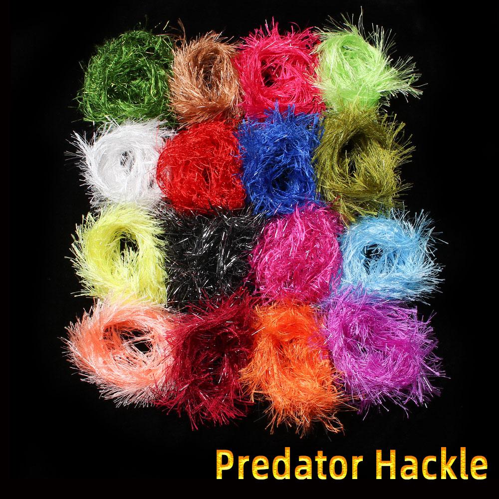 2M/Pack Predator Hackle односторонний синель Predator Hackle материал для вязания мушек для стримеров форель щука маскинги хищники рыболовные приманки