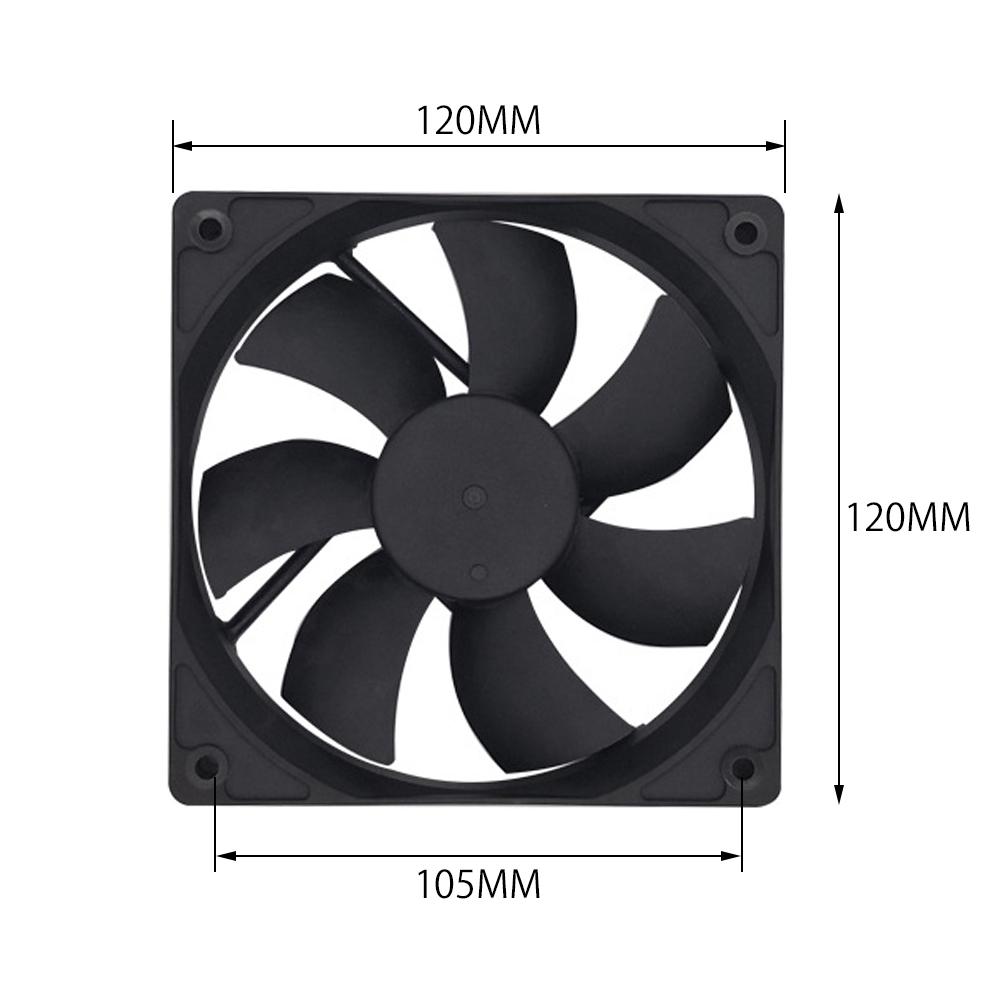 12025 Fan Strong Quiet Computer Case Fan 12V DC Cooling Fan for Computer Case 2 Pin Connector