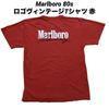 [Б/У] Винтажная футболка Marlboro с принтом логотипа 80-х годов красного цвета