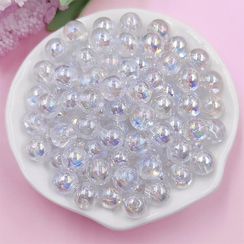 Акриловые материалы ручной работы 6-10 мм, ожерелья в форме сердца для серег, круглые ювелирные изделия, цветные AB, 20/50 шт., аксессуары для звездных бусин