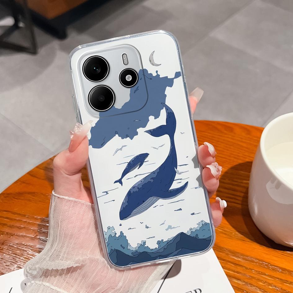 Забавные черные задние крышки для кота для Redmi Note 14 Pro Plus A3 K80 Pro A4 14R новый чехол для телефона эстетический дизайн жидкий силиконовый мягкий корпус для Redmi бампер