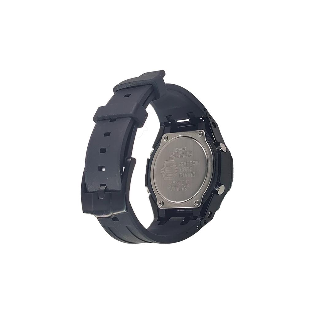 Casio Мужские часы с ЖК-дисплеем и аналоговым двойным дисплеем Серия Black GA-2100-1A1(Watch3--)