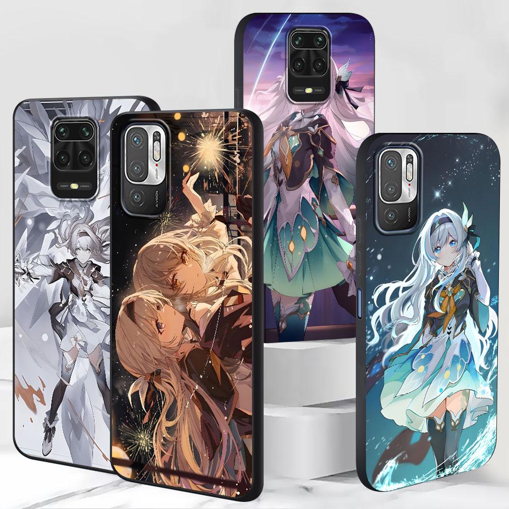 Чехол Honkai Star Rail Светлячок для Xiaomi Redmi 10A 10C 9C 12C 9A 9i 10 12 9 Prime 9T K40 Pro Черный Мягкий ТПУ Чехол для Мобильного Телефона