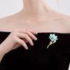 Magnolia Brooch Zinc Alloy Pin with Oil Dripping Process Decorative Pin T-Shirts Dresses Coats Badge Jewelry Accessory
