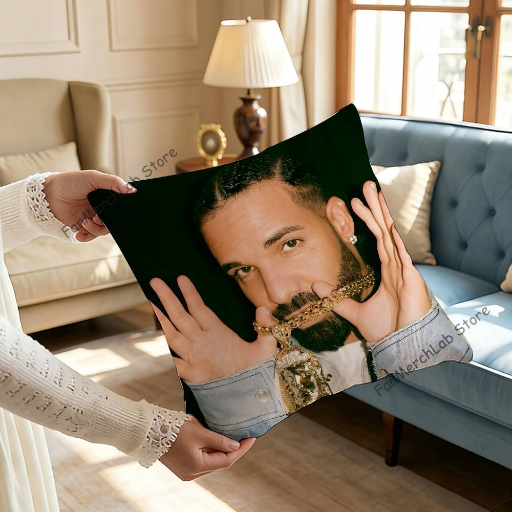 Rapper DDrake Pillowcase Pillowslip Cushion Plush Boys Girls Cartoon Anime Kawaii Decoration Kids Birthday Cute Gifts