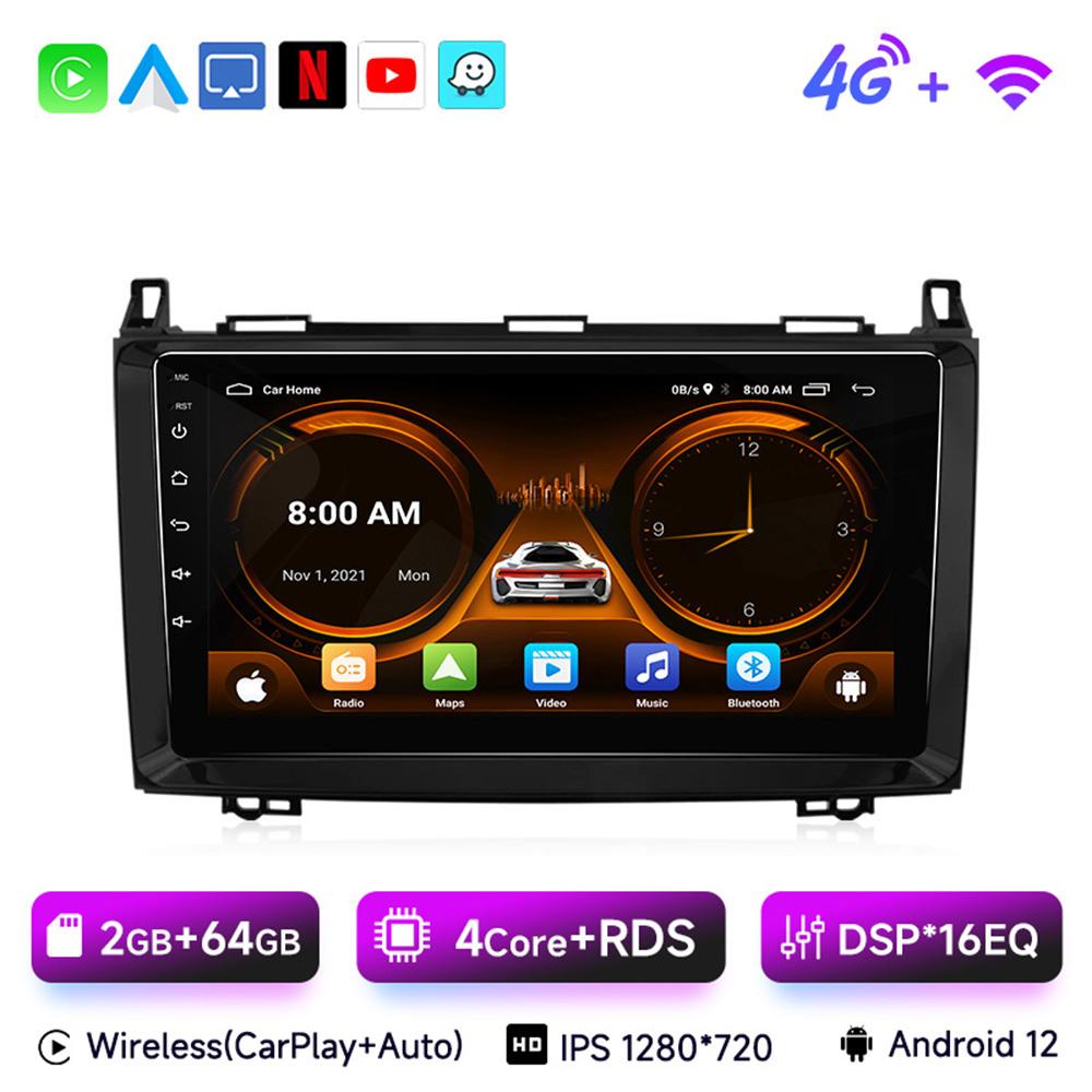 JIUYIN Android 13 автомобильное радио для Mercedes Benz W169 W245 B200 W906 Sprinter W639 Vito беспроводной CarPlay Auto No 2 din 2din DVD