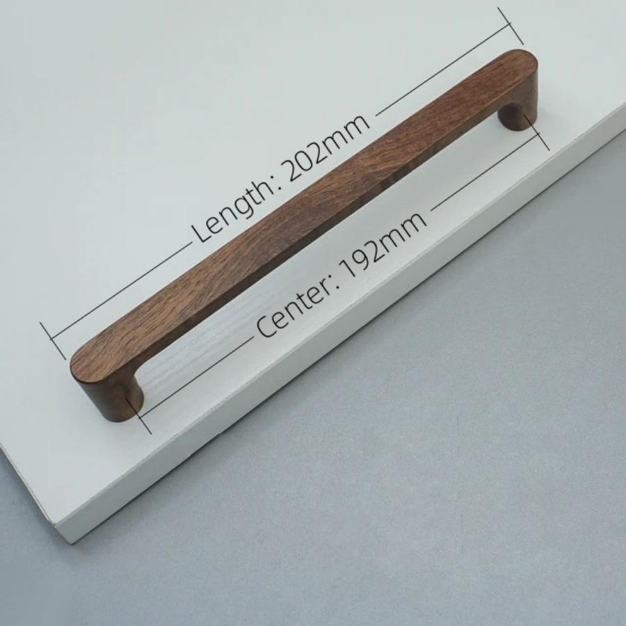 Nordic Wood Furniture Handles Walnut Wood Cabinet Pulls T-bar Wardrobe Door Handles Decoration Room Furniture Hardware