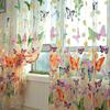 1X2M Sheer Voile Butterfly Pattern Shade Curtain Offset Print Tulle Window Door Drape Curtain for Bedroom Living Room Balcony Coffee House (2 Panels)