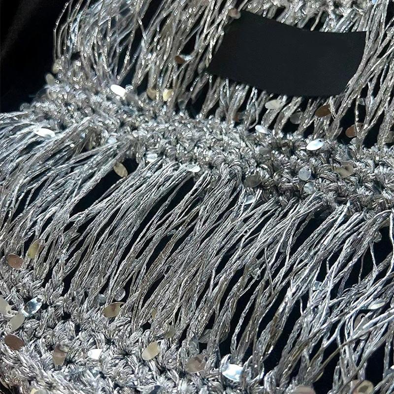 1 Roll/100g Beaded Designs with Large Sequins Bags Crafting Thread Sewing Crochet Yarn Hand Knitting Multiple Options Available