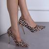 2024 Fashion Women's Shoes Shallow Women's High Heels Hot Sale Leopard Print Party Pumps Women Sexy Pointed Toe Heels Women
