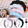 Повязка на голову с губкой, повязка на голову, повязка на голову, пышная повязка на голову для макияжа, пузырьковая махровая ткань, резинки для волос в стиле ретро, ​​мягкая повязка для волос, головной убор