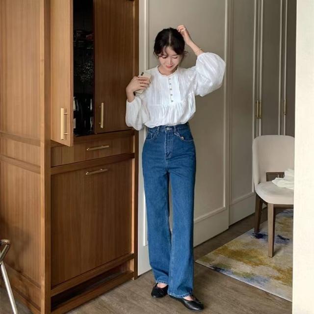 Aesthetic Fashion Ruched Shirt Women Loose Casual Long Sleeve Blouses Office Female Vintage Design Tops Summer Spring