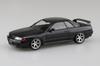 Aoshima Bunka Kyozai Rakupla Snap Kit Nissan R32 Skyline Кастомные колеса Жемчужный масштаб Пластиковая модель (АОСИМА) нет. 14CU-BP GT-R (Черный металлик) 1/32