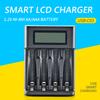 4-слотное LCD-зарядное устройство для аккумуляторов, LCD-дисплей, USB-вход, зарядное устройство для перезаряжаемых батарей AA AAA для NI-MH / NI-CD 1.2V