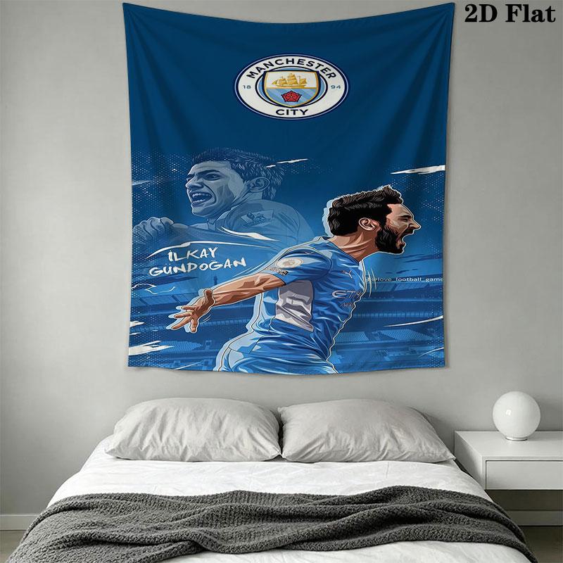 The Blues team Wall Hanging Printed Fabric Blanket Decorative Tapestries for Bedroom Living Room Home Decor