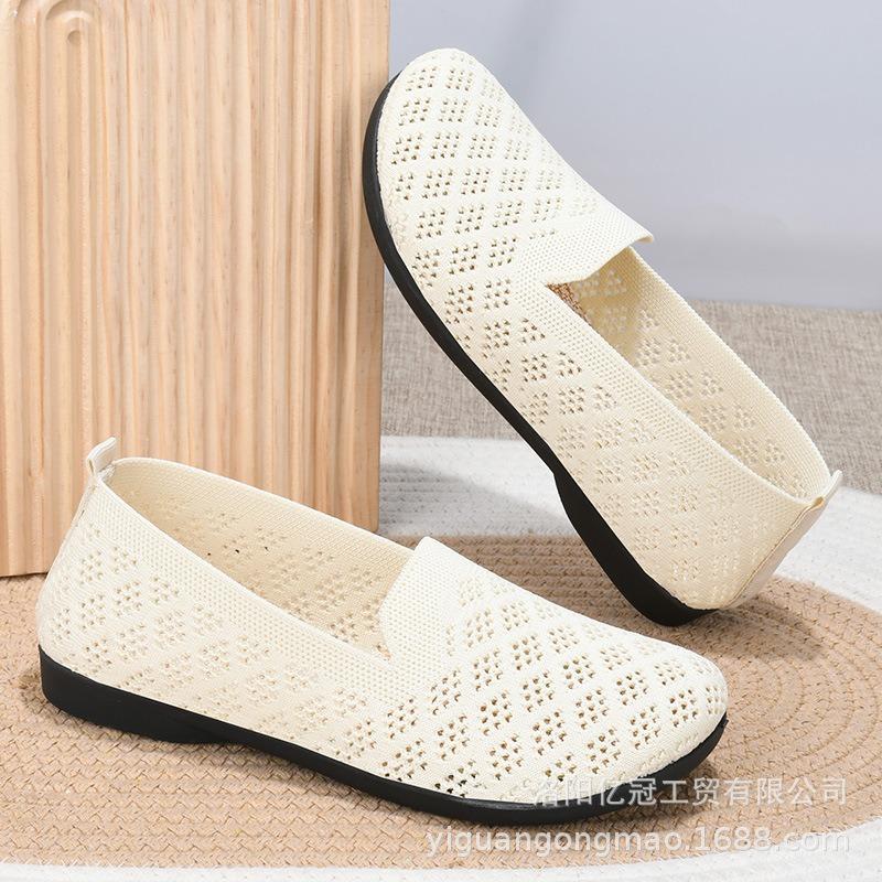Старые пекинские тканевые туфли, материнские туфли, летние дышащие сандалии, нескользящая мягкая подошва, обувь для пожилых людей, женские сетчатые туфли, модные повседневные