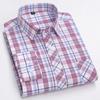 Pure Cotton Mens Plaid Shirts Long Sleeve Busienss Casual Classical Checked Design Fashion