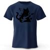 New Rock Cat Creative Printed Cotton Short Sleeve Summer Mens Loose Large Comfortable Sports Tshirt Fashion Casual Top