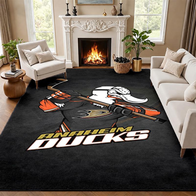 Anaheim Ducks Carpet Door Mat for Living Room or Bedroom Protective Mat Under Chair Office Decoration Christmas Gift Birthday Present
