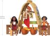 Mattel Disney Moana Moana 2 Toy Moana Workshop Playset с 2 маленькими плавающими игрушками Heihei и 5 аксессуарами, а также куклами Lotto, фигуркой, лодкой,