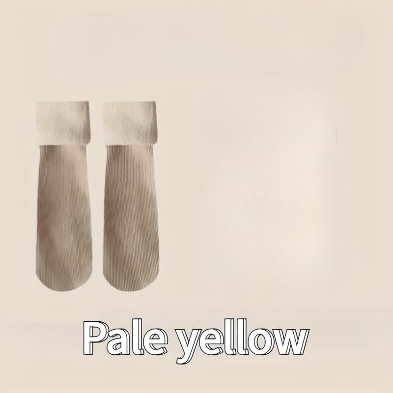 10-1 пара женских осенне-зимних толстых теплых носков для пола, большого размера, с вертикальной полоской, носки для снега, теплые носки с флисовой подкладкой в стиле гольф