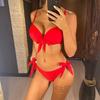 Tugunli Push Up Bikini Cho'milish Kiyimi Ayollar Cho'milish Kiyimi Ayollar Ikki Bo'lakli Bikini To'plami Bra Cup bilan Cho'miluvchi Cho'milish Kiyimi