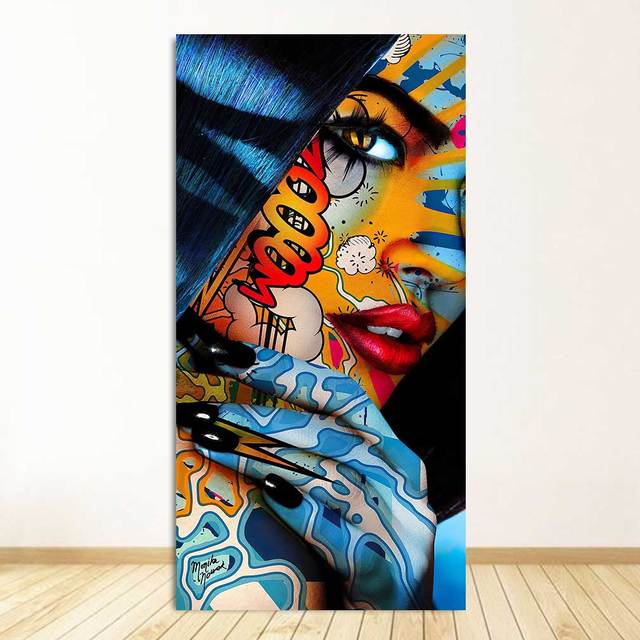 Плакаты и принты, Настенный декор для гостиной, холст, картина, настенная художественная картина, домашний декор, граффити, женский портрет, картина маслом