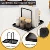 Metal Napkin Holder Black Napkin Storage Dispenser Easy To Clean Napkin Stand Kitchen Dinner Table Picnic Decor